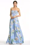 Sachin & Babi Embroidered Ames Gown In Blue