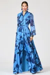 Sachin & Babi Embroidered Cassandra Gown In Brown