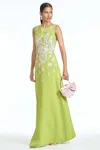 Sachin & Babi Embroidered Razia Gown In Green