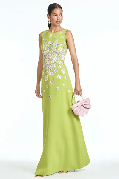 Sachin & Babi Embroidered Razia Gown In Green