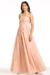 Sachin & Babi Embroidered Scarlett Gown In Brown