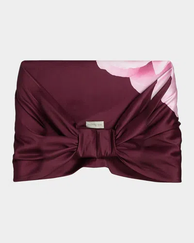 Sachin & Babi Floral Hug Shawl In Bordeaux E