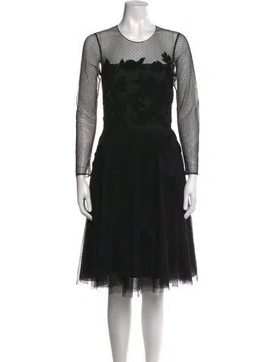 Pre-owned Sachin & Babi Floral Print Knee-length Dress In Black