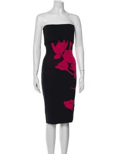 Pre-owned Sachin & Babi Floral Print Knee-length Dress In Blue
