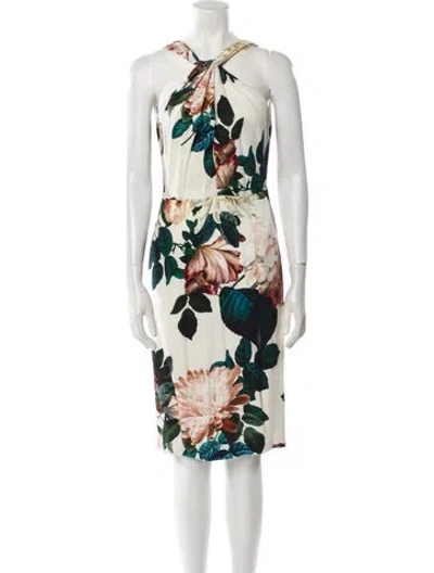 Pre-owned Sachin & Babi Floral Print Knee-length Dress In Multi