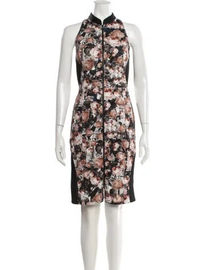 Pre-owned Sachin & Babi Floral Print Knee-length Dress In Neutral