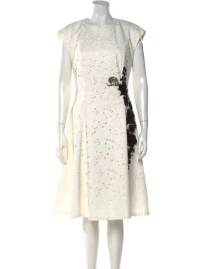 Pre-owned Sachin & Babi Floral Print Knee-length Dress In Neutral