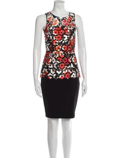 Pre-owned Sachin & Babi Floral Print Knee-length Dress W/ Tags In Black