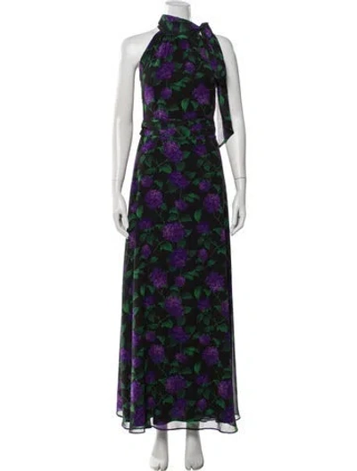 Pre-owned Sachin & Babi Floral Print Long Dress In Multi