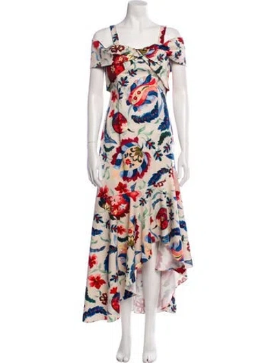 Pre-owned Sachin & Babi Floral Print Long Dress In Multi