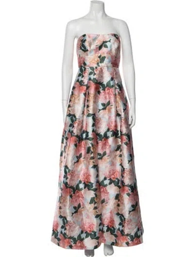 Pre-owned Sachin & Babi Floral Print Long Dress In Multi