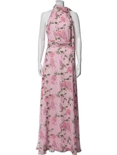 Pre-owned Sachin & Babi Floral Print Long Dress In Multi