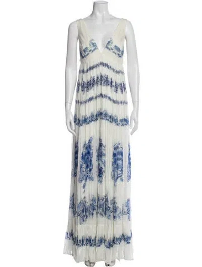 Pre-owned Sachin & Babi Floral Print Long Dress In Multi