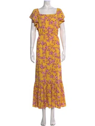 Pre-owned Sachin & Babi Floral Print Long Dress In Multi