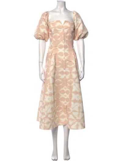 Pre-owned Sachin & Babi Floral Print Long Dress In Neutral