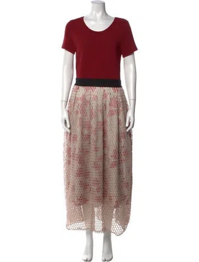 Pre-owned Sachin & Babi Floral Print Long Dress In Neutral