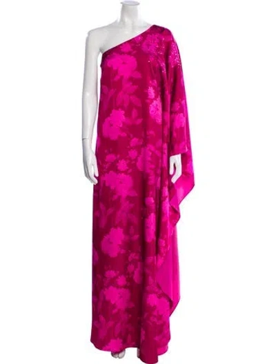 Pre-owned Sachin & Babi Floral Print Long Dress In Pink
