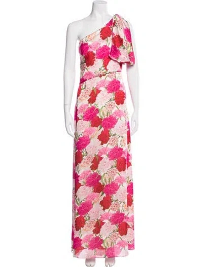 Pre-owned Sachin & Babi Floral Print Long Dress In Pink