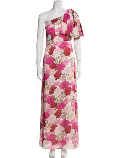 Pre-owned Sachin & Babi Floral Print Long Dress In Pink