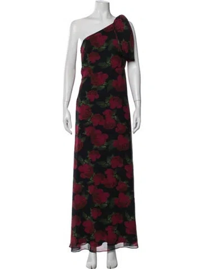 Pre-owned Sachin & Babi Floral Print Long Dress In Red
