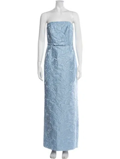 Pre-owned Sachin & Babi Floral Print Long Dress W/ Tags In Blue