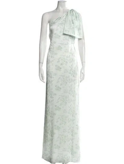 Pre-owned Sachin & Babi Floral Print Long Dress W/ Tags In Green