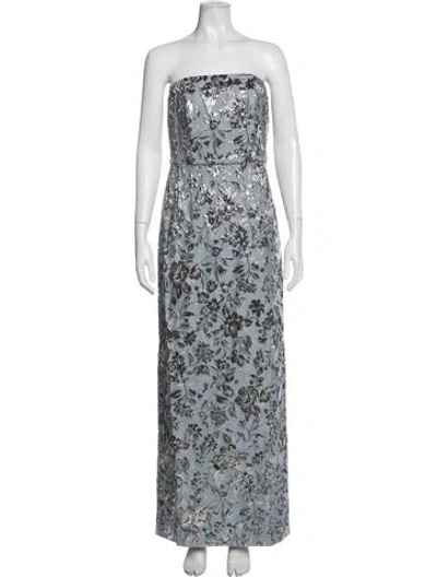 Pre-owned Sachin & Babi Floral Print Long Dress W/ Tags In Multicolor