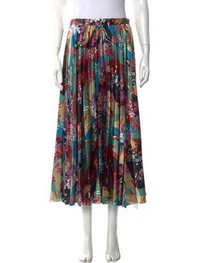 Pre-owned Sachin & Babi Floral Print Long Skirt In Neutral