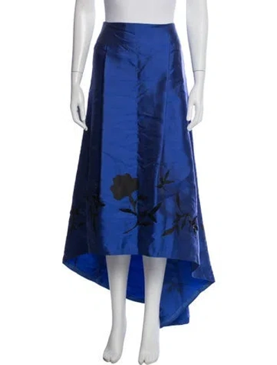 Pre-owned Sachin & Babi Floral Print Long Skirt W/ Tags In Blue