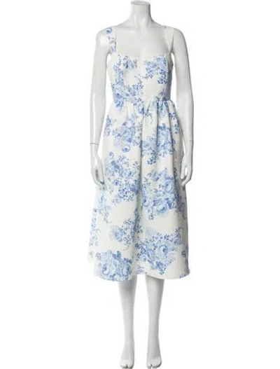 Pre-owned Sachin & Babi Floral Print Midi Length Dress In Multi