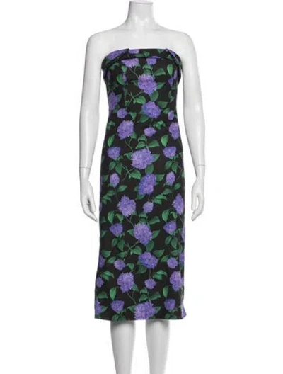 Pre-owned Sachin & Babi Floral Print Midi Length Dress In Multi