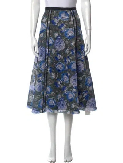 Pre-owned Sachin & Babi Floral Print Midi Length Skirt In Multi