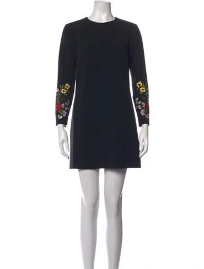 Pre-owned Sachin & Babi Floral Print Mini Dress In Black