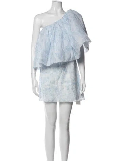 Pre-owned Sachin & Babi Floral Print Mini Dress In Blue