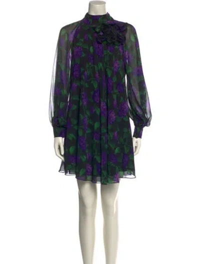 Pre-owned Sachin & Babi Floral Print Mini Dress In Multi