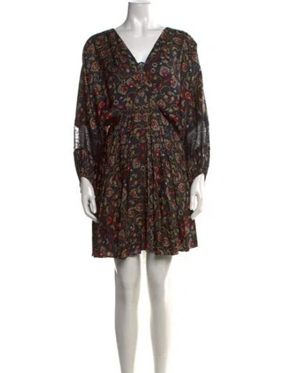 Pre-owned Sachin & Babi Floral Print Mini Dress In Multicolor