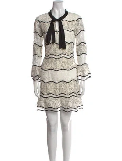 Pre-owned Sachin & Babi Floral Print Mini Dress In Neutral