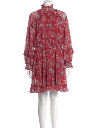 Pre-owned Sachin & Babi Floral Print Mini Dress In Pink