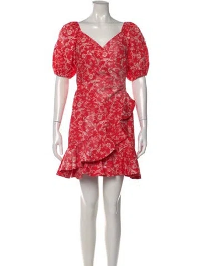 Pre-owned Sachin & Babi Floral Print Mini Dress In Pink