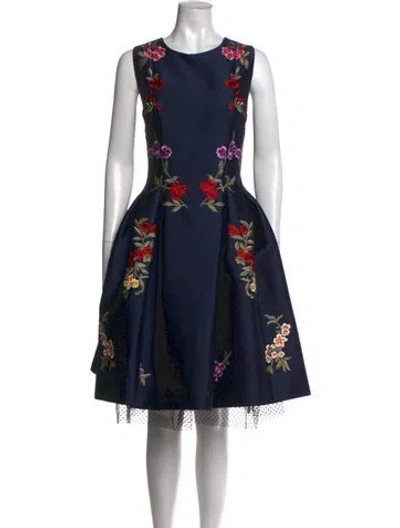 Pre-owned Sachin & Babi Floral Print Mini Dress W/ Tags In Blue