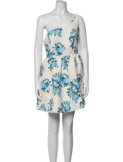 Pre-owned Sachin & Babi Floral Print Mini Dress W/ Tags In Neutral