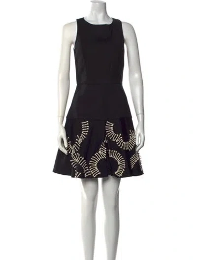 Pre-owned Sachin & Babi Graphic Print Mini Dress In Blue