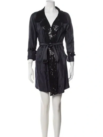 Pre-owned Sachin & Babi Graphic Print Mini Dress In Blue