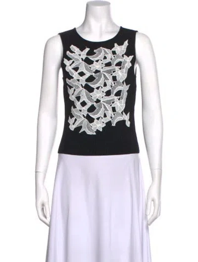 Pre-owned Sachin & Babi Graphic Print Scoop Neck Top In Multi