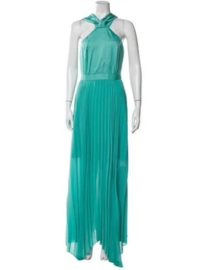Pre-owned Sachin & Babi Halterneck Long Dress In Green