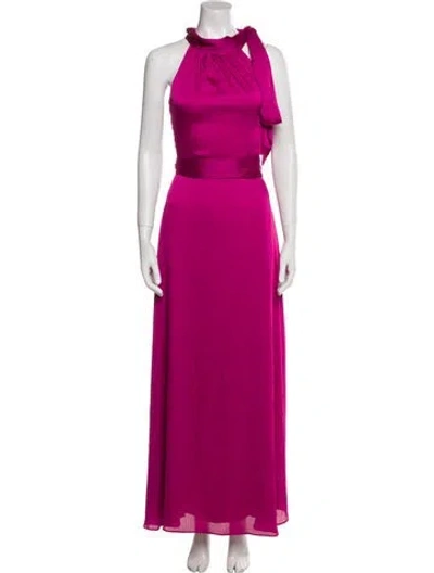 Pre-owned Sachin & Babi Halterneck Long Dress In Pink