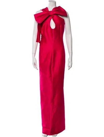 Pre-owned Sachin & Babi Halterneck Long Dress In Pink