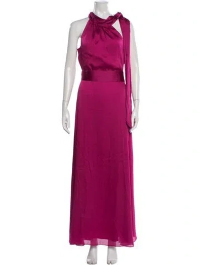 Pre-owned Sachin & Babi Halterneck Long Dress In Purple