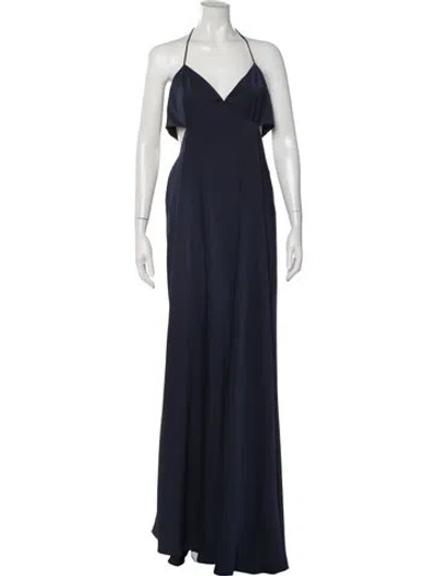 Pre-owned Sachin & Babi Halterneck Long Dress W/ Tags In Blue