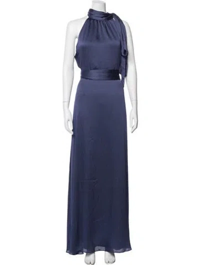 Pre-owned Sachin & Babi Halterneck Long Dress W/ Tags In Blue
